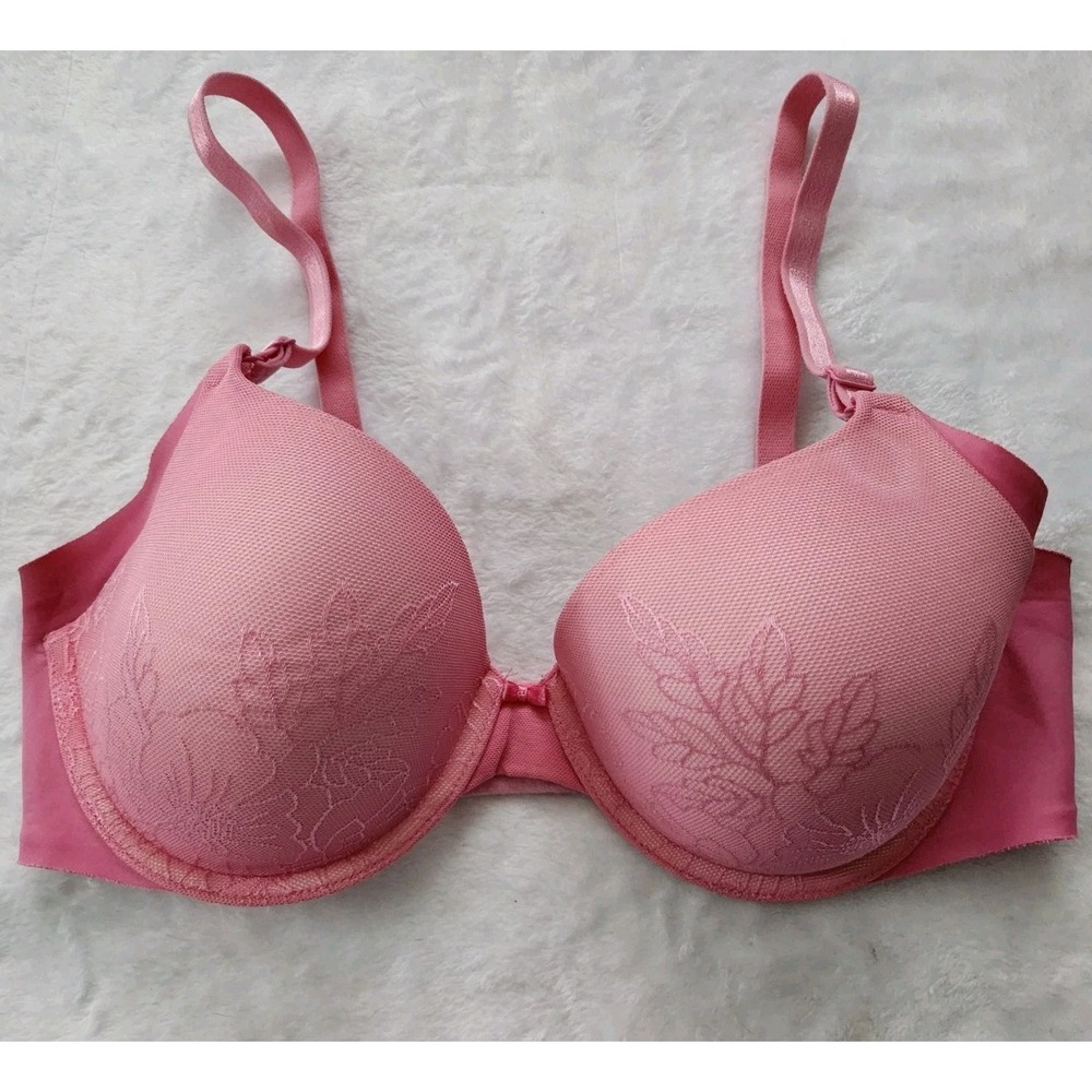 Warners Bra 34C Push Up Bra RD0561A No Side‎ Effects Underwire Lift Bra Pink